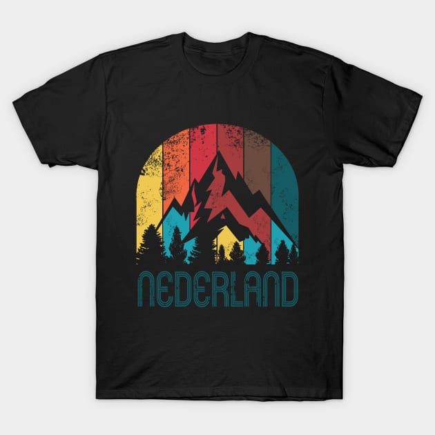 Retro City of Nederland T Shirt for Men Women and Kids T-Shirt by HopeandHobby